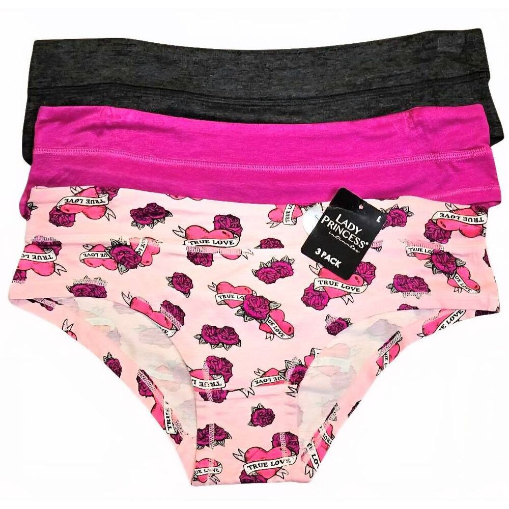 Lady Princess Intimates Love 3-Pack‎ Bikinis